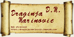 Draginja Marinović vizit kartica